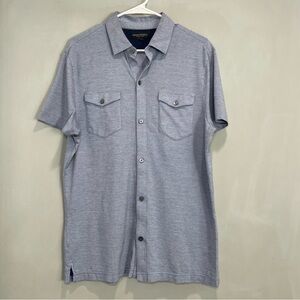 Banana Republic Luxury Touch Blue/Withe Polo shirt . Men size Medium